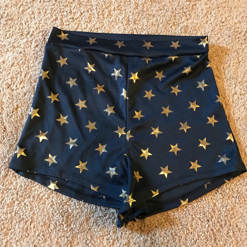 High rise star booty shorts